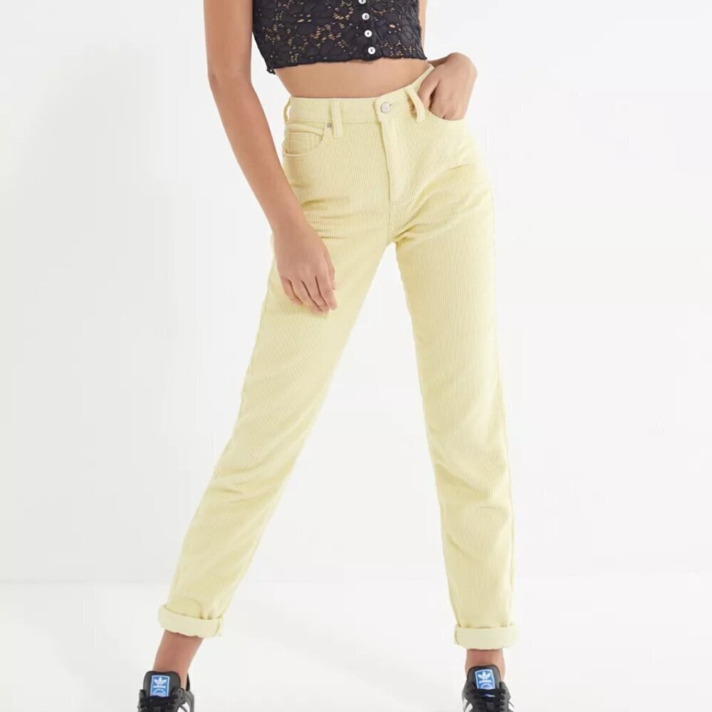 Urban‎ Outfitters Pants 25 BDG Color Corduroy Straight Leg Mom Pants Retro